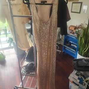 Banana Republic Gold Sequin Dress